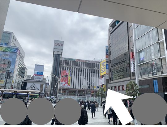 錦糸町駅 南口を出てマルイ方向へ進むルート案内